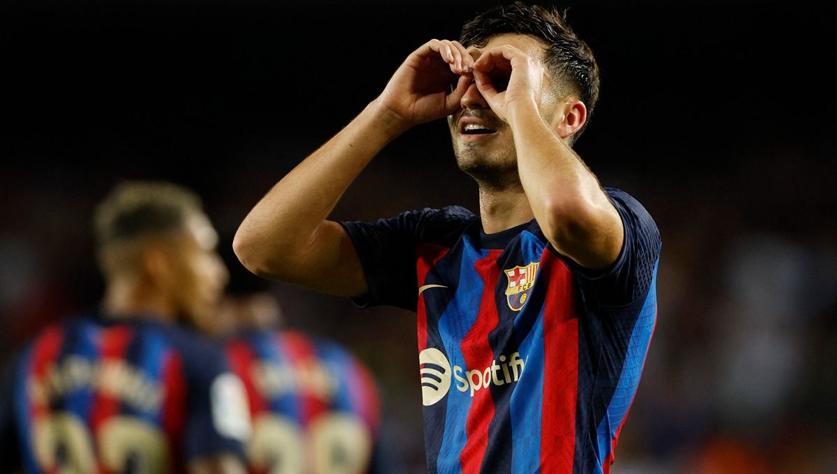 Pemain La Blaugrana, Pedri, lebih memilih sosok yang lebih layak untuk menjadi Man of the Match dalam Piala Super Spanyol antara Real Betis vs Barcelona. Copyright: © Reuters/Albert Gea