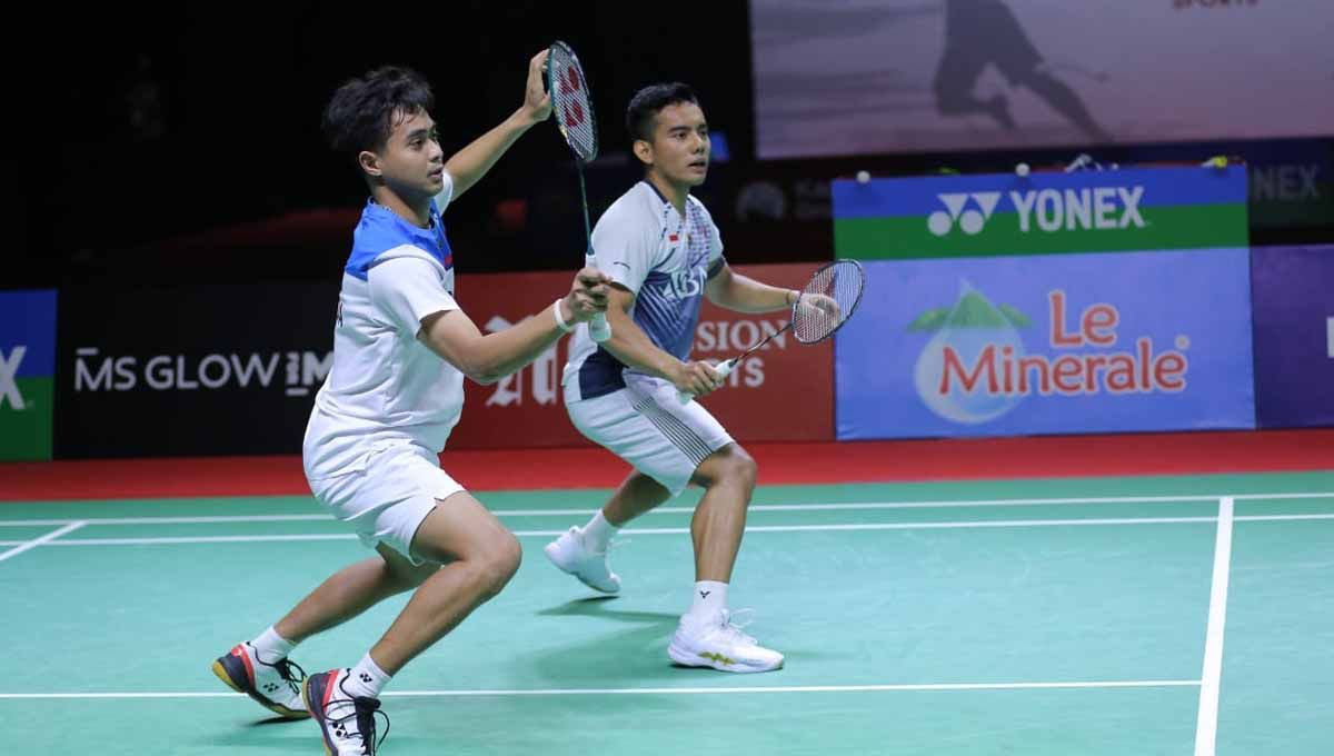 Pebulutangkis ganda putra Indonesia, Rahmat Hidayat/Pramudya Kusumawardana membocorkan senjata mematikan guna menyongsong Final Indonesia Masters 2022. (Foto: PBSI) Copyright: © PBSI