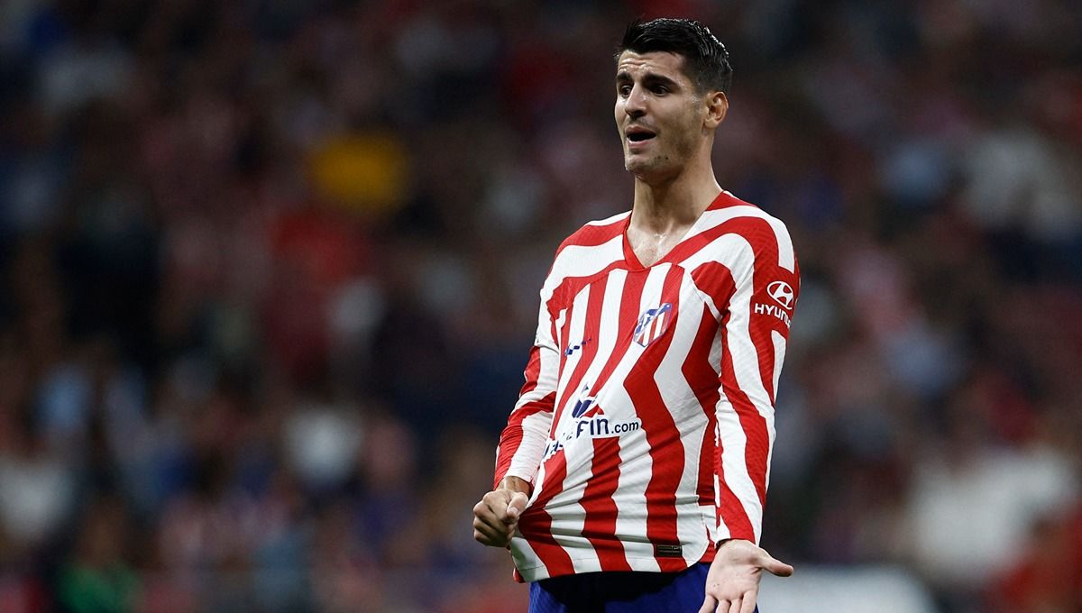 Alvaro Morata merangsek naik usai mencetak gol di laga Atletico Madrid vs Elche. Berikut top skor Liga Spanyol (LaLiga) 2022-2023 hari ini, Jumat (30/12/22). Foto: REUTERS/Juan Medina Copyright: © Reuters/Juan Medina