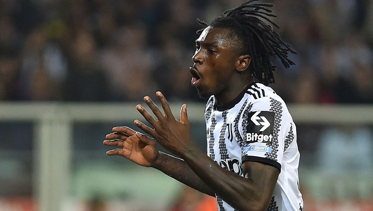 Klub Liga Italia (Serie A), Juventus, bakal kebanjiran dana berlimpah lantaran Moise Kean sudah punya peminat serius dari Liga Inggris pada bursa transfer. Copyright: © Reuters/Massimo Pinca