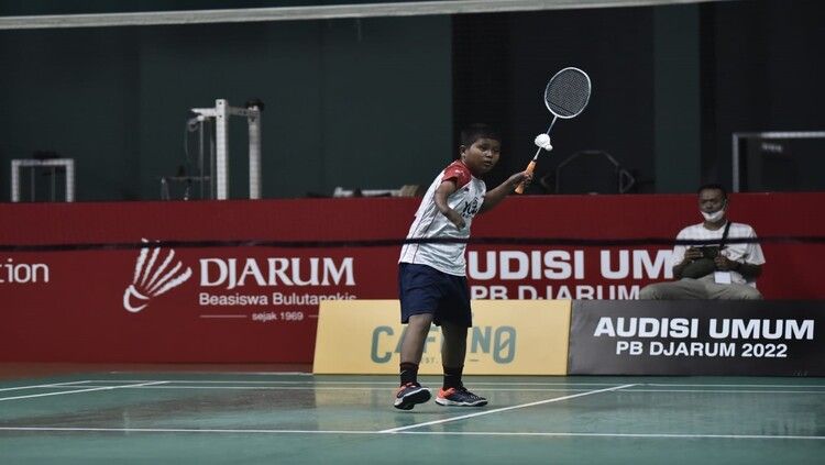 Kenji Satria Pamungkas, atlet difabel yang mengikuti Audisi Umum PB Djarum 2022. Copyright: © PB Djarum/Megapro