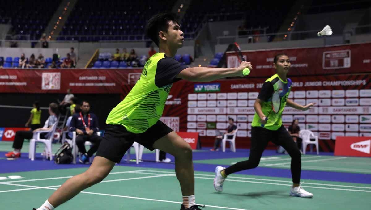 Pasangan ganda campuran Indonesia, Rafli Ramanda/Az-Zahra Putri Dania di Piala Sihandinata 2022. (Foto: PBSI) Copyright: © PBSI