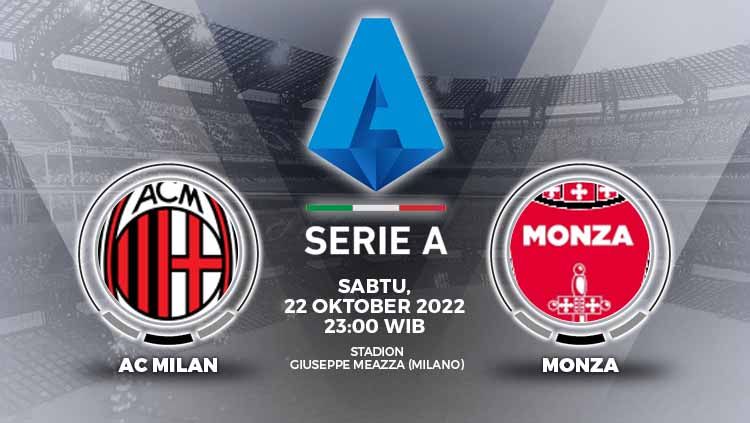 Prediksi pertandingan antara AC Milan vs Monza (Liga Italia). Copyright: © Grafis: Yuhariyanto/INDOSPORT