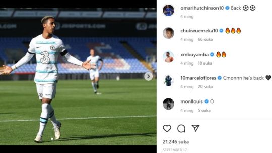 Pemain muda Chelsea yang dijuluki The Next Hazard, Omari Hutchinson. (Foto: instagram@omarihutchinson10) Copyright: © instagram@omarihutchinson10