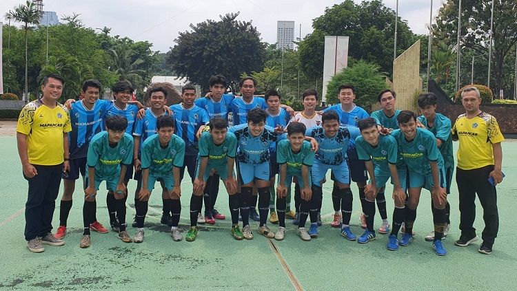 Tim DPP Mapancas (Mahasiswa Pancasila), tampil sebagai juara futsal pada Turnamen Futsal dan Bulutangkis Kemenpora 2022. Copyright: © DPP Mapancas