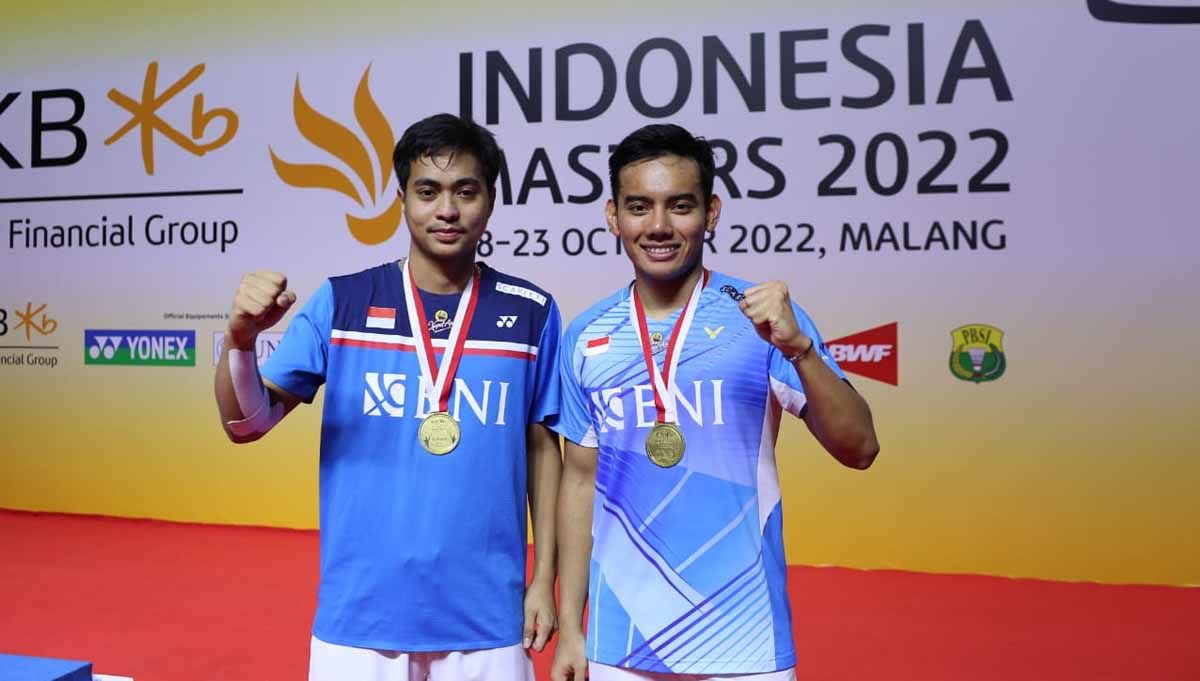 'Rujuk' dengan Muhammad Rayhan Nur Fadillah usai diceraikan Pramudya, ganda putra Rahmat Hidayat, langsung pupus juara di Bahrain International Series 2022. Copyright: © PBSI