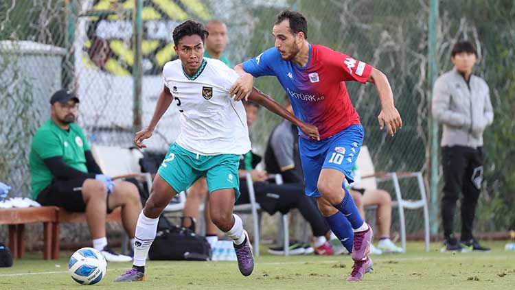 Uji coba Timnas Indonesia U-20 vs Cakallikli Spor di Turki. Copyright: © PSSI