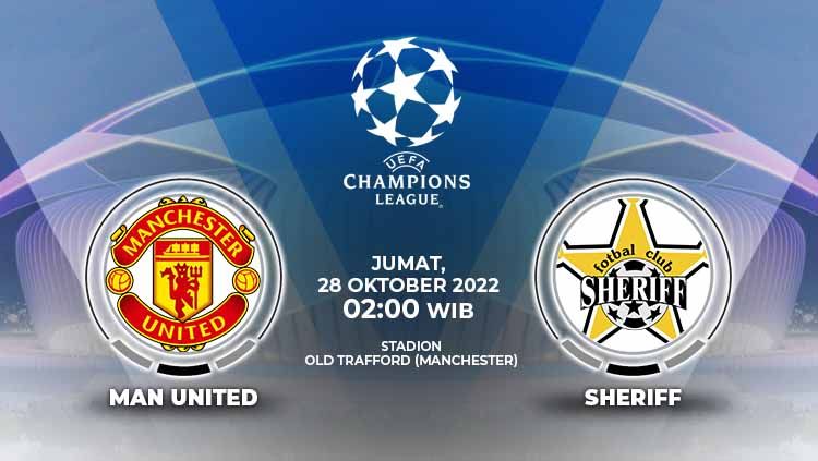 Manchester United akan menjamu Sheriff Tiraspol di matchday ke-5 Liga Europa 2022-2023 pada Jumat (28/10/22). Berikut prediksi pertandingannya. Copyright: © Grafis: Yuhariyanto/INDOSPORT
