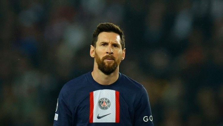 Lionel Messi di laga PSG vs Maccabi Haifa (26/10/22). (Foto: REUTERS/Sarah Meyssonnier) Copyright: © REUTERS/Sarah Meyssonnier