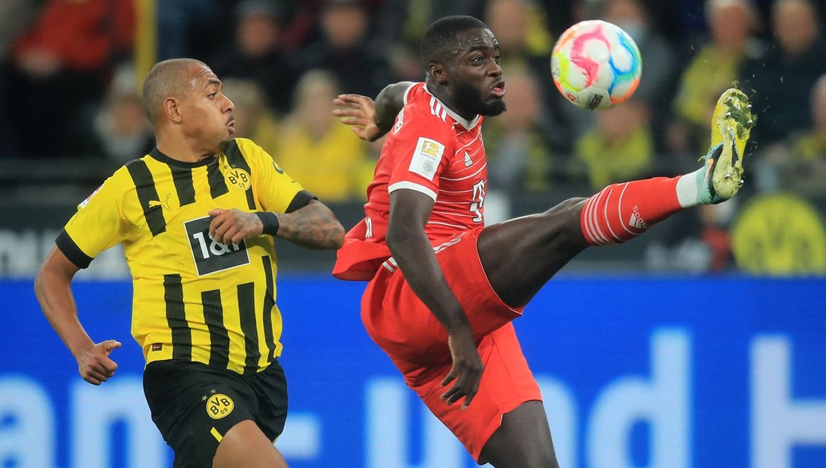 Dayot Upamecano jadi salah satu penampil paling jeblok saat Bayern Munchen tumbang di markas Manchester City dalam ajang 8 besar Liga Champions 2022/2023. Foto: REUTERS/Leon Kuegeler Copyright: © Reuters/Leon Kuegeler