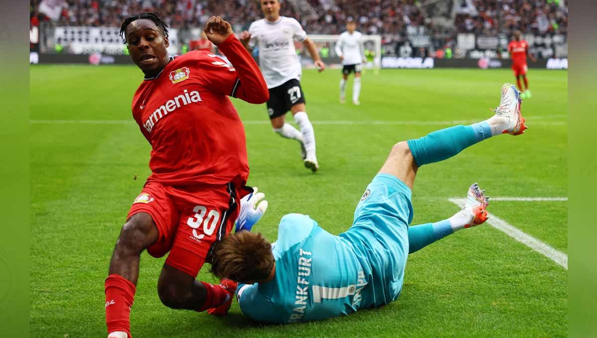 Jeremie Frimpong, pemain bayer leverkusen incaran Manchester united. (Foto: REUTERS/Kai Pfaffenbach) Copyright: © REUTERS/Kai Pfaffenbach