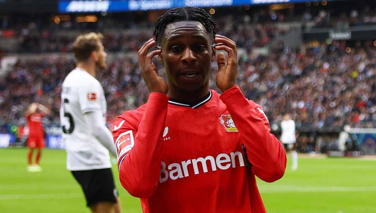 Jeremie Frimpong, pemain bayer leverkusen incaran Manchester united. (Foto: REUTERS/Kai Pfaffenbach) Copyright: © REUTERS/Kai Pfaffenbach