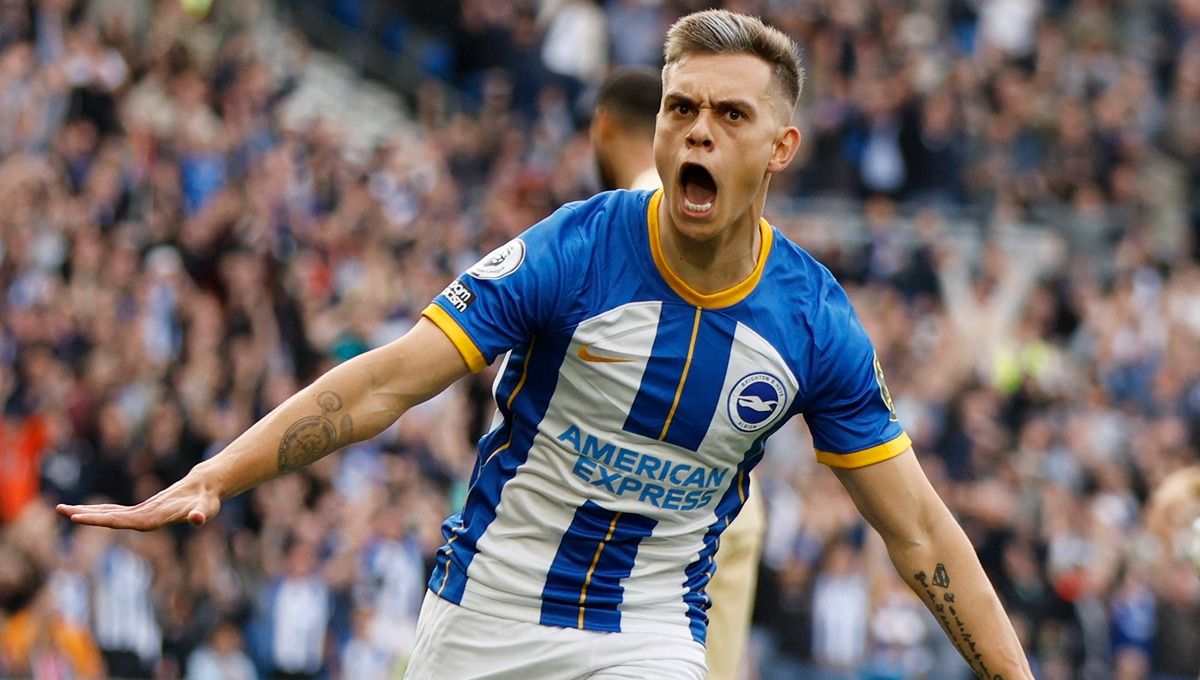 Leandro Trossard saat masih membela Brighton & Hove Albion. Foto: REUTERS/John Sibley Copyright: © Reuters/John Sibley