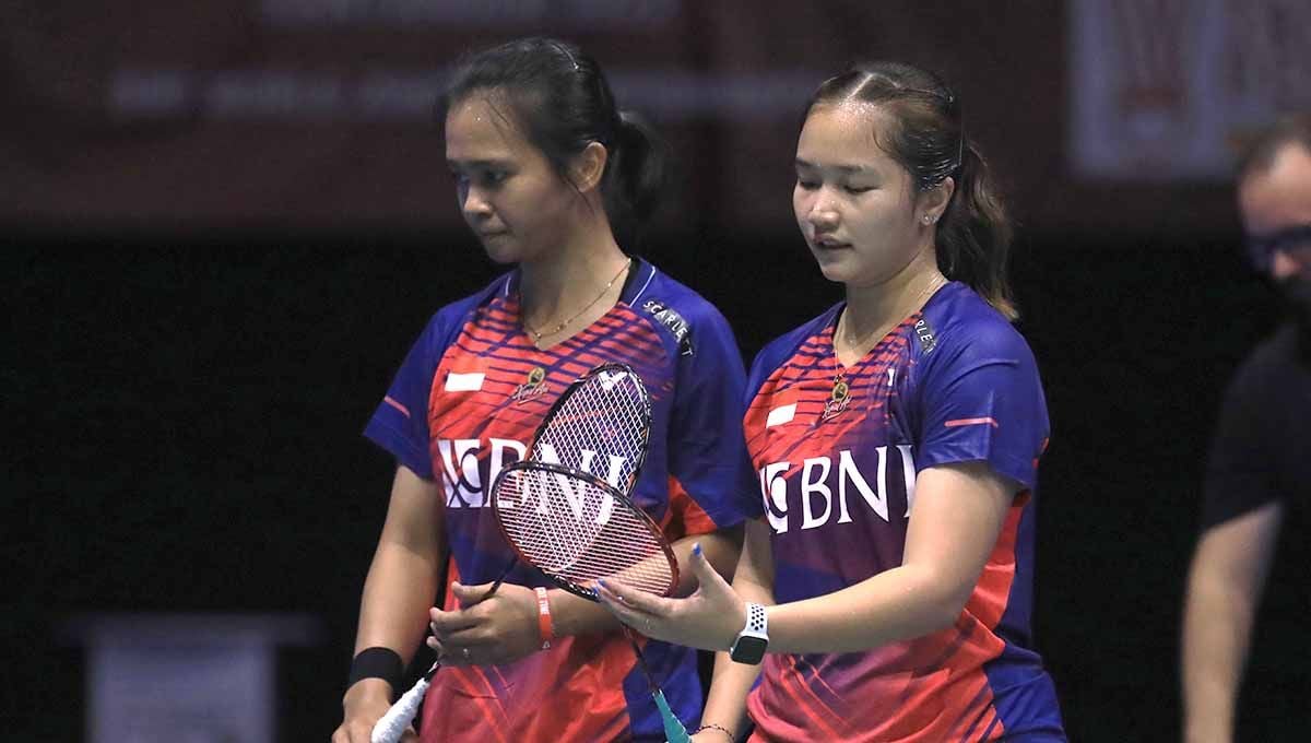 Hasil Badminton Asia Championships 2023 (BAC) antara Meilysa Trias Puspita Sari/Rachel Allessya Rose vs Chen Qing Chen/Jia Yi Fan, dimenangkan wakil China. Copyright: © PBSI
