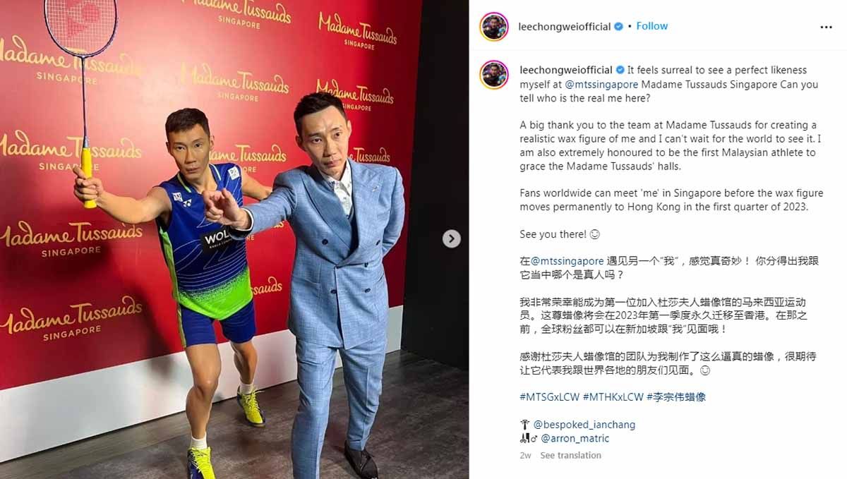 Rumah tangga legenda bulutangkis Malaysia, Lee Chong Wei semakin lengkap karena dia dan istrinya, Wong Mew choo, menyambut kelahiran putra ketiganya. Copyright: © Instagram@leechongweiofficial