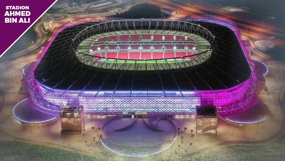 Profil Stadion Ahmed bin Ali Piala Dunia Qatar 2022. (Foto: Instagram@Ahmed bin Ali Stadium) Copyright: © Grafis: Yuhariyanto/INDOSPORT