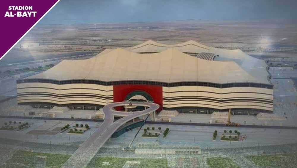 Profil Stadion Al-Bayt Piala Dunia Qatar 2022. (Foto: Instagram@imperialcentraltourism) Copyright: © Grafis: Yuhariyanto/INDOSPORT