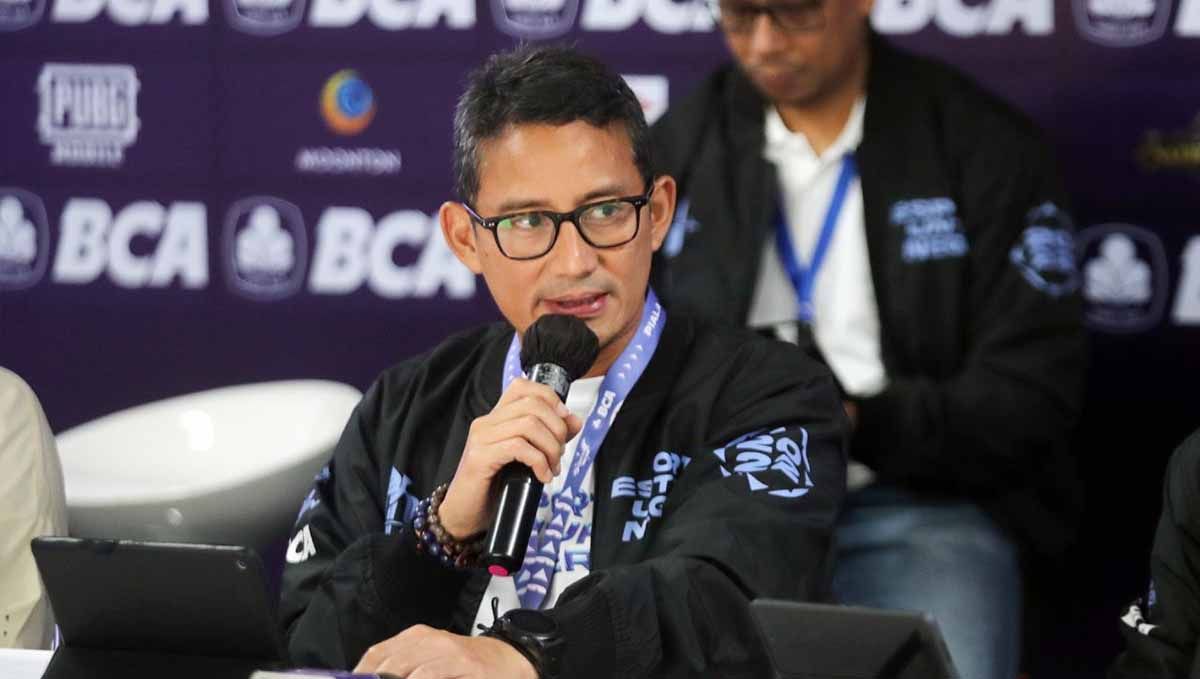 Menteri Pariwisata Sandiaga Uno saat Membuka Piala Presiden Esport 2022. Copyright: © Piala Presiden Esport