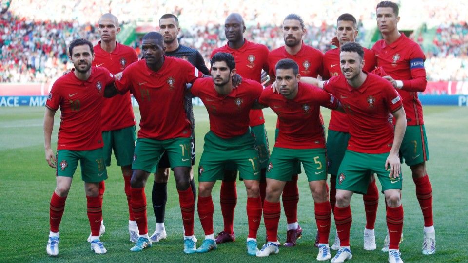 Tim Nasional Portugal ketika menjalani pertandingan UEFA Nations League melawan Ceko di Estadio Jose Alvalade, Lisbon. REUTERS/Pedro Nunes Copyright: © REUTERS/Pedro Nunes