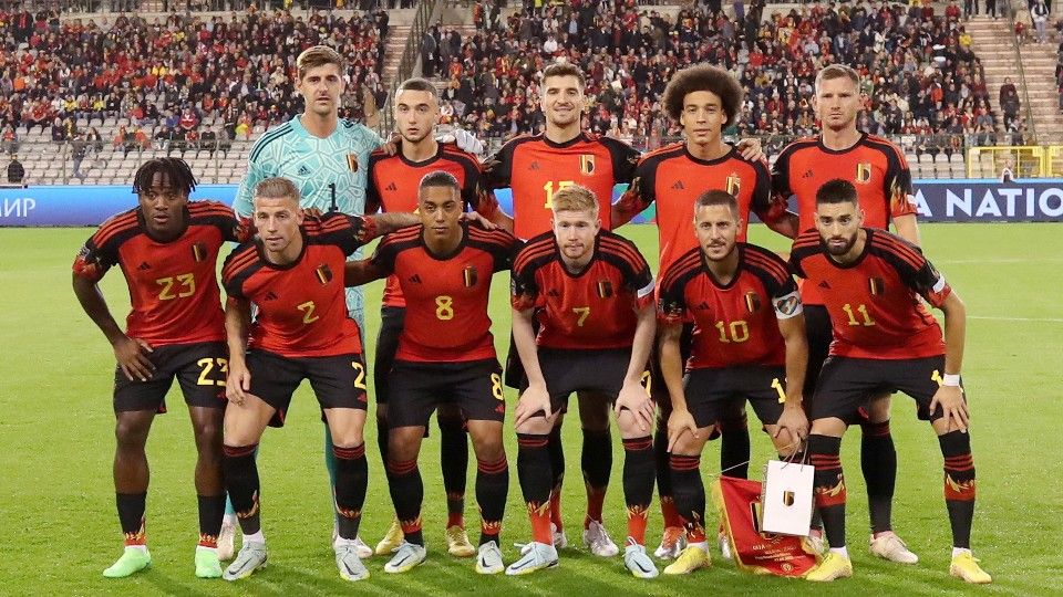 Timnas Belgia melakukan beberapa kesalahan ketika ditekuk wakil Afrika, Maroko, dalam matchday ke-3 grup F Piala Dunia 2022. REUTERS/Yves Herman Copyright: © REUTERS/Yves Herman