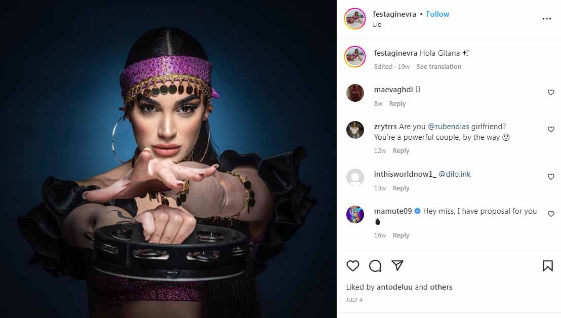 Jelang Piala Dunia 2022, bek tengah Timnas Sepak Bola Portugal, Ruben Dias, kini berkencan dengan penari seksi nan glamor, Ginevra Festa. Copyright: © Instagram@festaginevra
