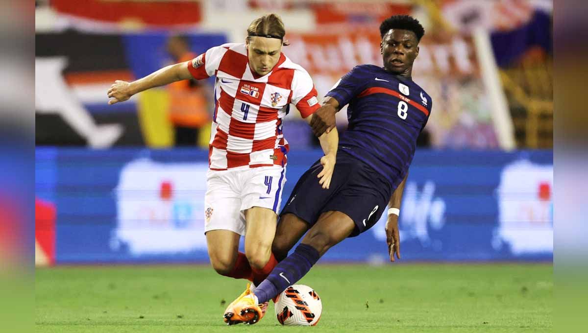 Tim Nasional Kroasia saat menjalani pertandingan UEFA Nations League melawan Prancis di Stadion Poljud, Split, Kroasia. (Foto: REUTERS/Antonio Bronic) Copyright: &copy; REUTERS/Antonio Bronic