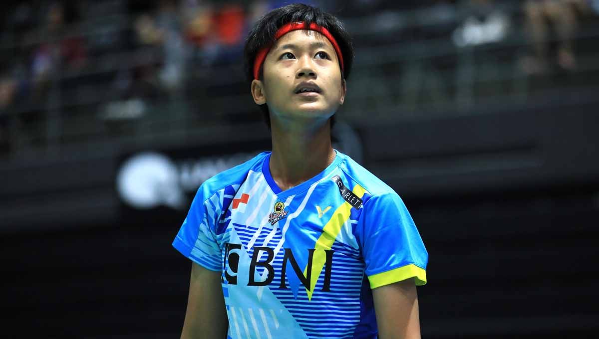 Tunggal putri Indonesia, Putri Kusuma Wardani di Australian Open 2022. (Foto:PBSI) Copyright: © PBSI