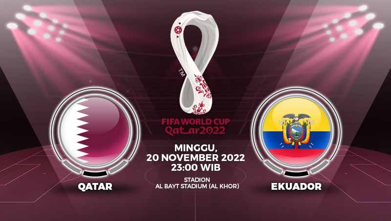Prediksi pertandingan antara Qatar vs Ekuador di Piala Dunia Qatar 2022. Copyright: © Grafis: Yuhariyanto/INDOSPORT