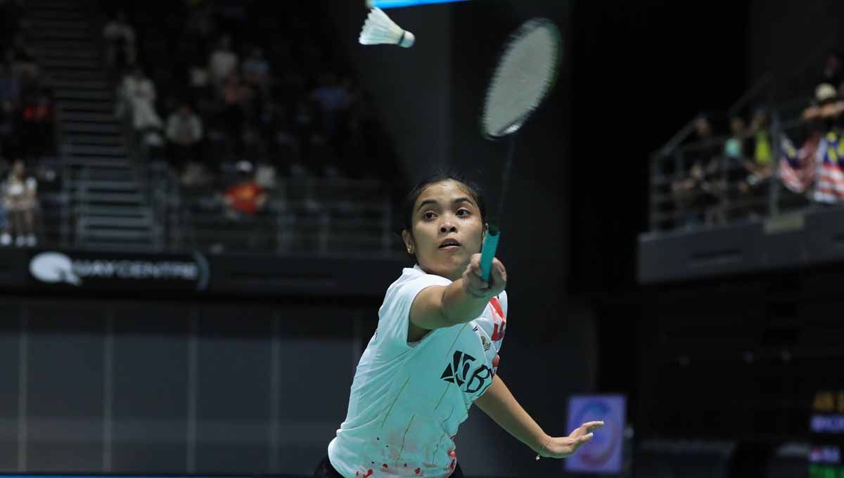Tunggal putri Indonesia, Gregoria Mariska tampil di BWF World Tour Finals 2022. (Foto: PBSI) Copyright: © PBSI