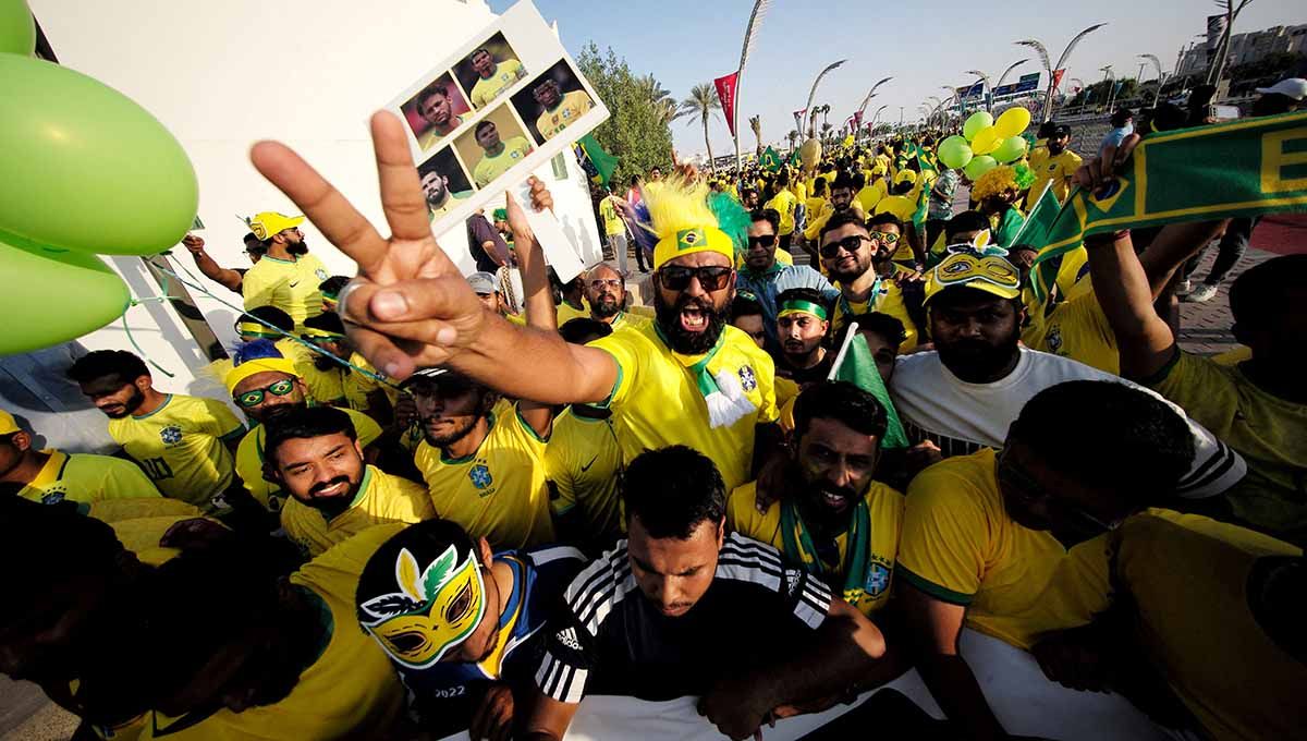 Piala Dunia 2022 yang digelar di Qatar kembali berada dalam sorotan negatif setelah dianggap gagal menyediakan penginapan yang sepadan untuk para suporter yang datang berkunjung. (Foto: REUTERS/Hamad I Mohammed) Copyright: © REUTERS/Hamad I Mohammed
