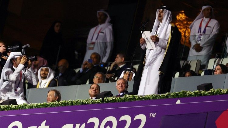 Tuan rumah Piala Dunia 2022, Qatar, dituduh melakukan pemalsuan jumlah penonton yang hadir ke stadion. (REUTERS/Kai Pfaffenbach) Copyright: © REUTERS/Kai Pfaffenbach