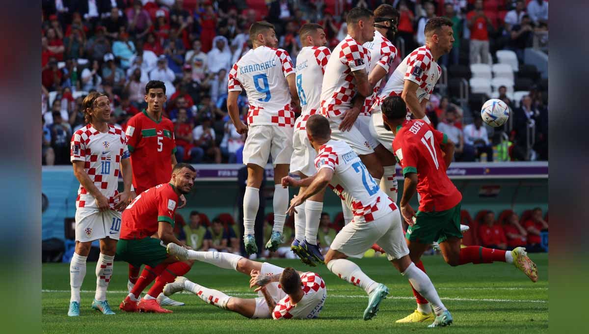 Pertandingan antara Maroko vs Kroasia di Piala Dunia Qatar 2022. (Foto: REUTERS/Amr Abdallah Dalsh) Copyright: © REUTERS/Amr Abdallah Dalsh
