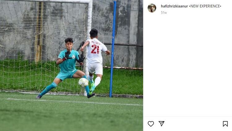 Muhammad Hafizh Rizkianur, kiper Persija Jakarta yang lolos seleksi Garuda Select 5. Copyright: © Instagram @hafizhrizkiaanur