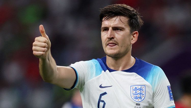 Bek tengah Timnas Inggris di Piala Dunia 2022, Harry Maguire (Foto:  REUTERS/Lee Smith). Copyright: © REUTERS/Lee Smith