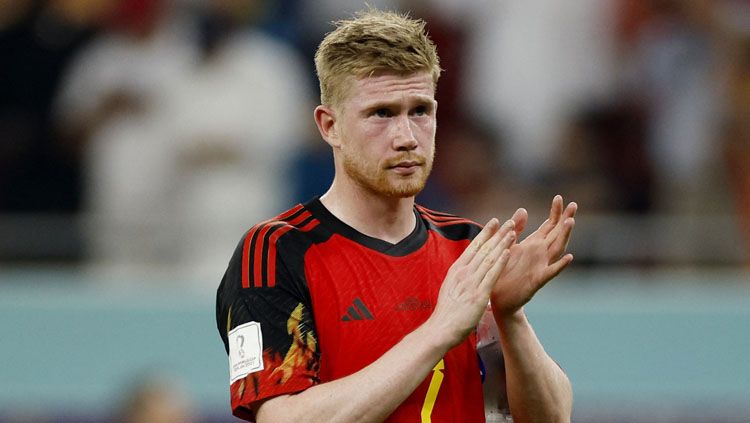 Playmaker Timnas Belgia, Kevin De Bruyne di Piala Dunia 2022 (Foto: REUTERS/John Sibley). Copyright: © REUTERS/John Sibley