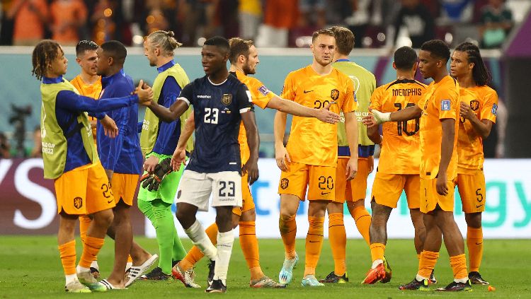 Gol Enner Valencia buat Ekuador imbangi Belanda dengan skor 1-1 dalam laga kedua penyisihan Grup D Piala Dunia 2022 pada Jumat (25/11/22) malam WIB. Copyright: © REUTERS-Hannah Mckay