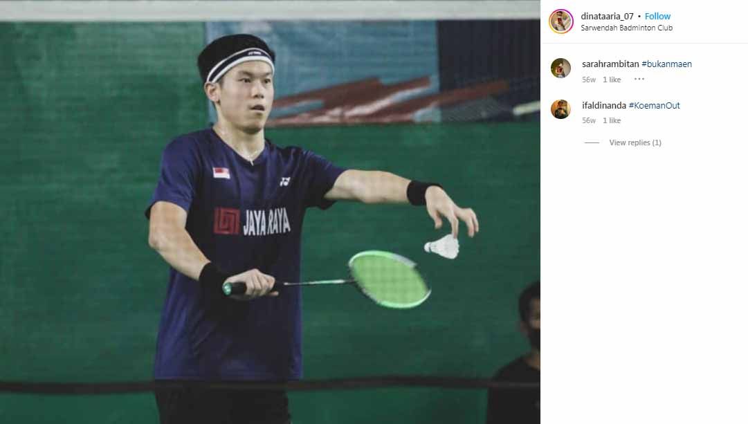 Putuskan bela Kroasia usai dibuat sakit hati dengan PBSI, tunggal putra asal Indonesia, Aria Dinata, semringah naik podium runner-up di turnamen badminton Kuba. Copyright: © Instagram@dinataaria_07