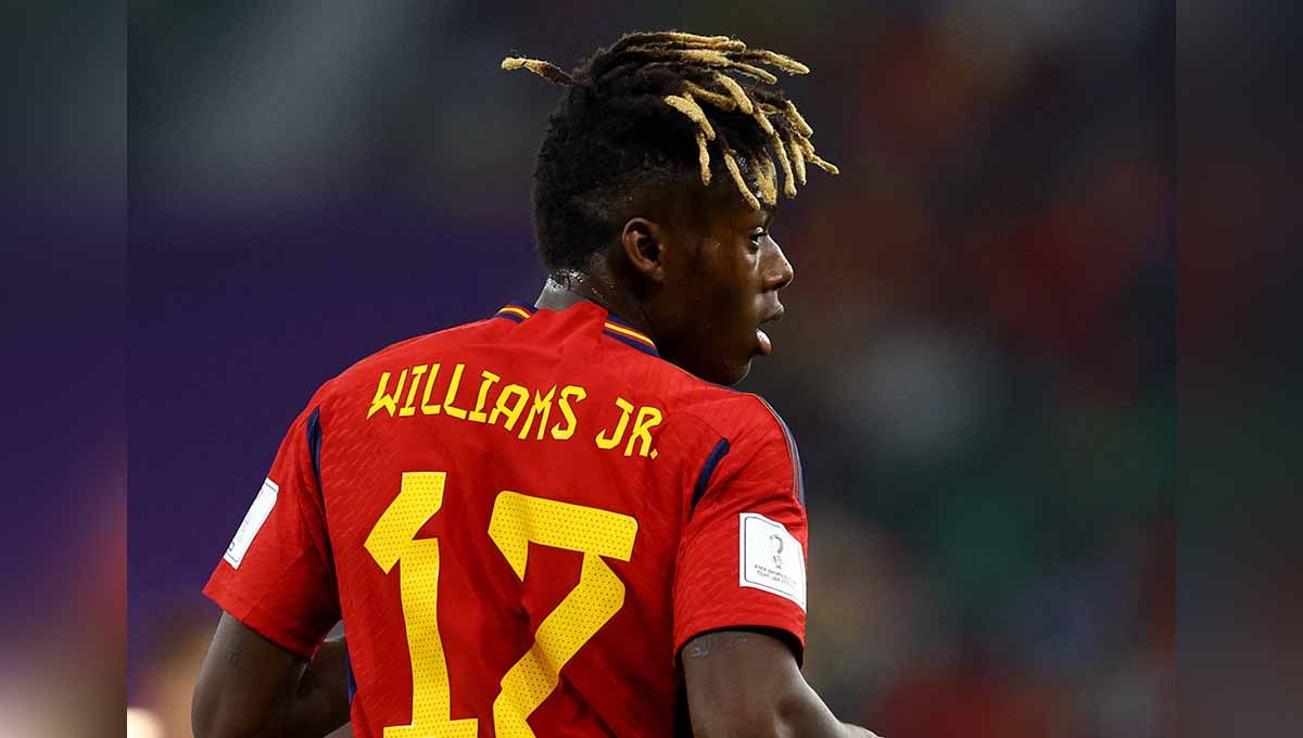 Nico Williams, pemain Timnas Spanyol. (Foto: REUTERS/Hannah Mckay) Copyright: © REUTERS/Hannah Mckay