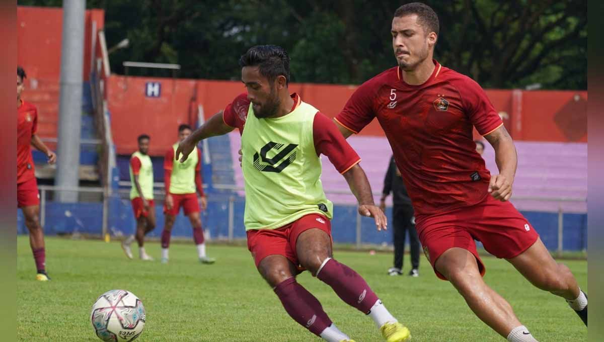 Suasana latihan skuat Persik jelang lanjutan Liga 1 2022/2023. Copyright: © MO Persik