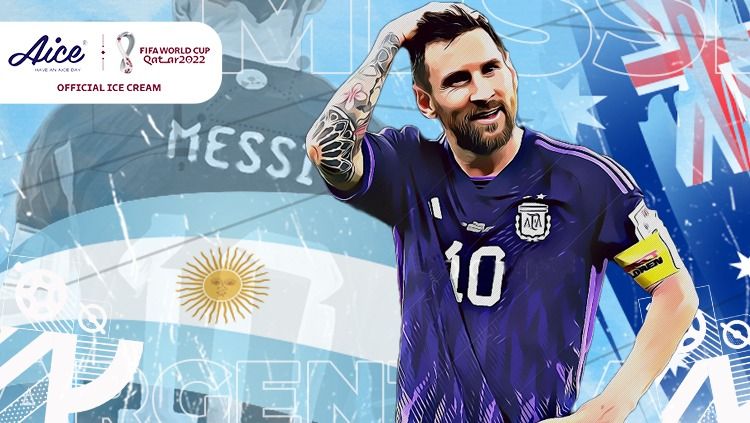 Megabintang Timnas Argentina di Piala Dunia 2022, Lionel Messi, ternyata hampir bela Timnas Australia. Copyright: © Grafis: Hendro Hardiyanto/INDOSPORT