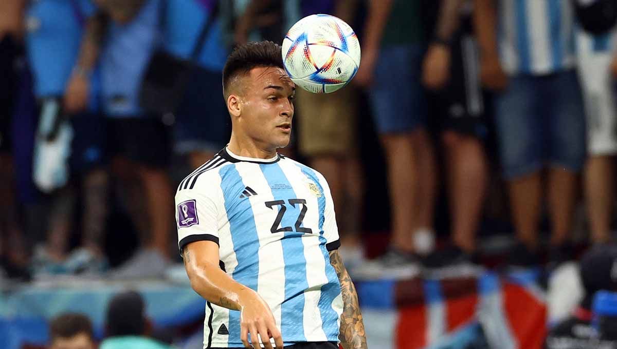 Lautaro Martinez pemain Timnas Argentina di Piala Dunia Qatar 2022. (Foto: REUTERS/Bernadett Szabo) Copyright: © REUTERS/Bernadett Szabo