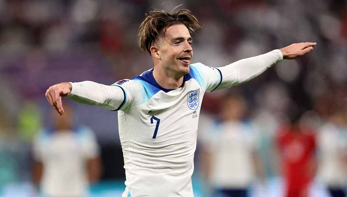 Jack Grealish pemain Inggris di Piala Dunia Qatar 2022. (Foto: REUTERS/Carl Recine) Copyright: © REUTERS/Carl Recine