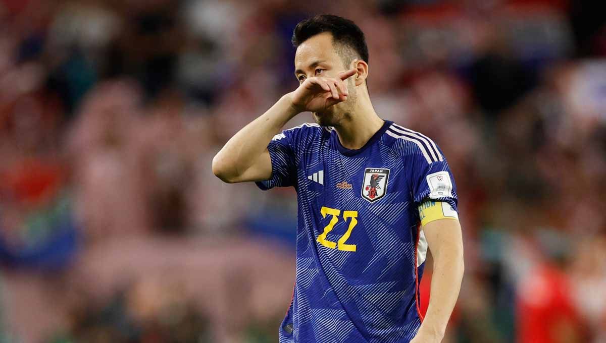 Pemain Jepang Maya Yoshida terlihat sedih setelah adu penalti Jepang harus tersingkir dari Piala Dunia. (Foto: REUTERS/John Sibley) Copyright: © REUTERS/John Sibley