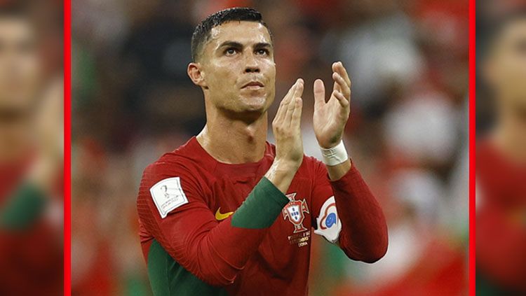 Pemain megabintang sekaligus kapten Timnas Portugal, Cristiano Ronaldo usai pertandingan melawan Swiss di babak 16 besar Piala Dunia 2022 (Foto: REUTERS/John Sibley). Copyright: © REUTERS/John Sibley
