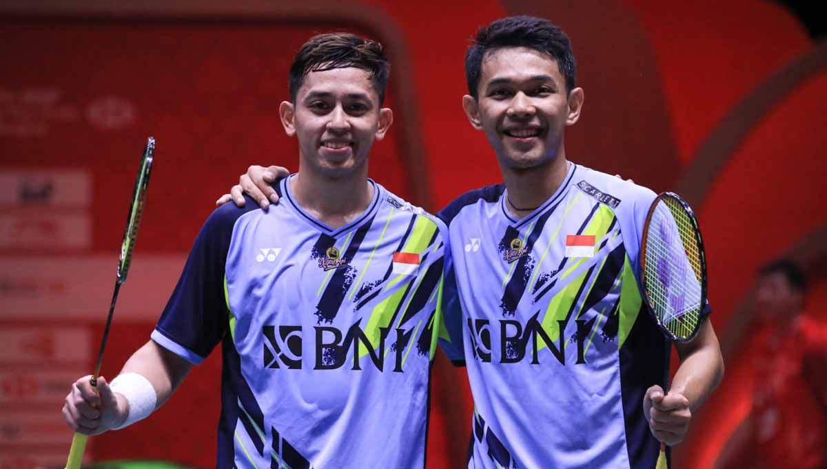 Fajar Alfian/Muhammad Rian Ardianto menjadi atlet badminton Indonesia terkonsisten sejauh musim ini, di mana dari 16 gelar yang diperoleh Merah Putih, empat diantaranya disumbang mereka. Copyright: © PBSI