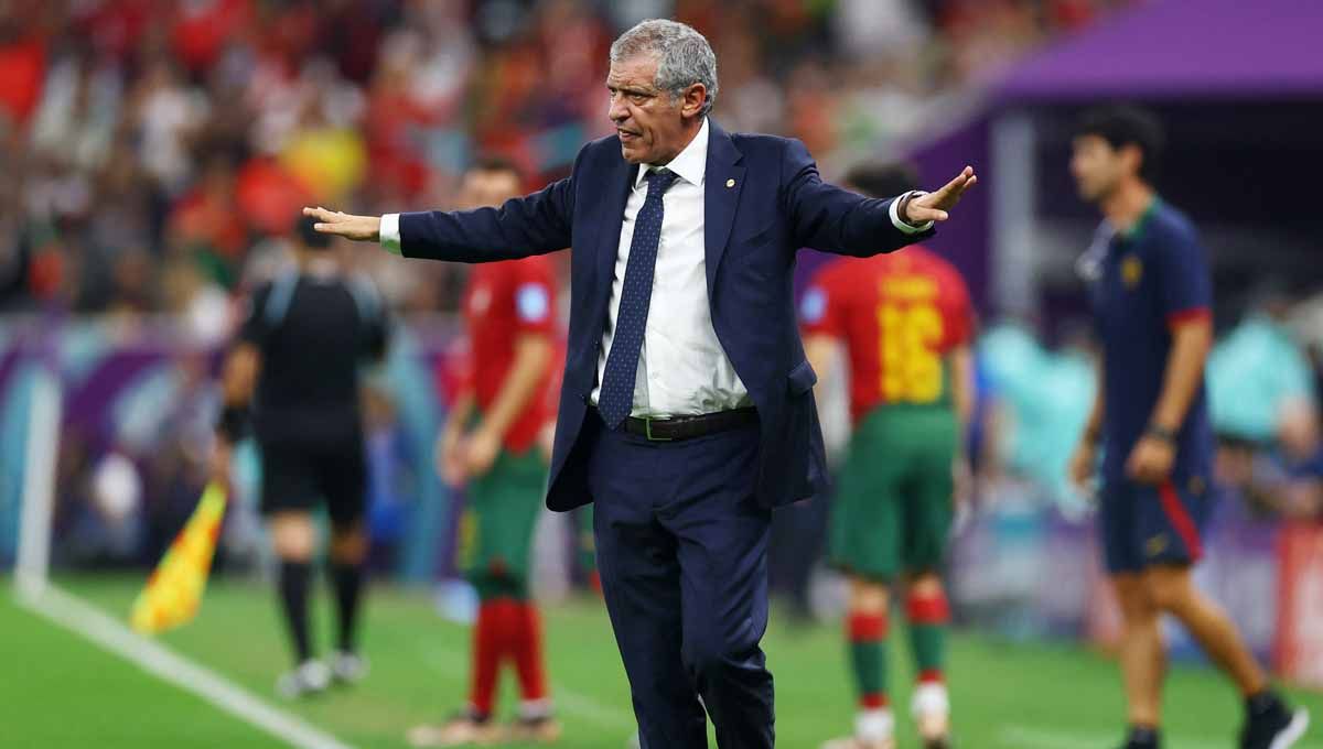 Pelatih Portugal Fernando Santos saat di Piala Dunia Qatar 2022. (Foto: REUTERS/Kai Pfaffenbach) Copyright: © REUTERS/Kai Pfaffenbach