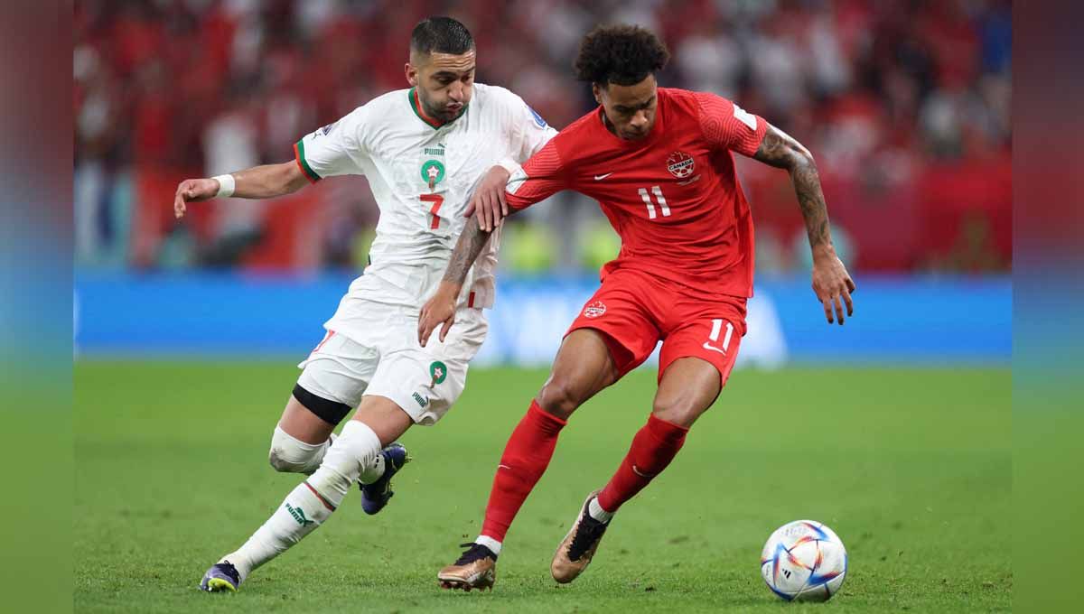 Tajon Buchanan (kanan), raja dribel Kanada di Piala Dunia 2022 incaran AC Milan. (Foto: REUTERS/Carl Recine) Copyright: © REUTERS/Carl Recine