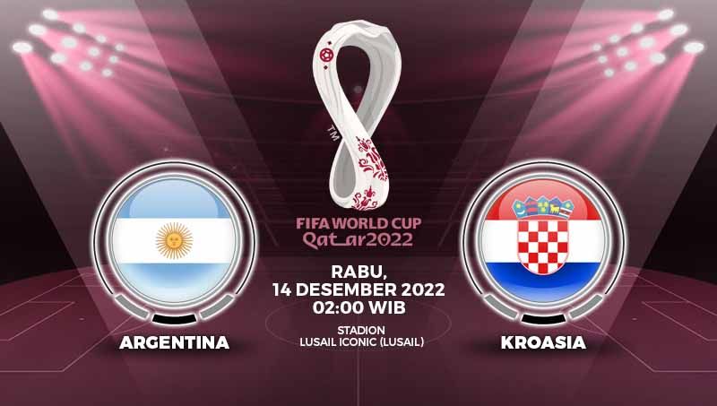 Pertandingan semifinal Piala Dunia 2022 di Qatar antara Argentina vs Kroasia dapat disaksikan langsung via link live streaming di Vidio. Copyright: © Grafis: Yuhariyanto/INDOSPORT