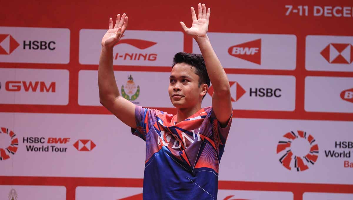 Tunggal putra Indonesia Anthony Sinisuka Ginting di Final BWF World Tour Finals (WTF) 2022. (Foto: PBSI) Copyright: © PBSI