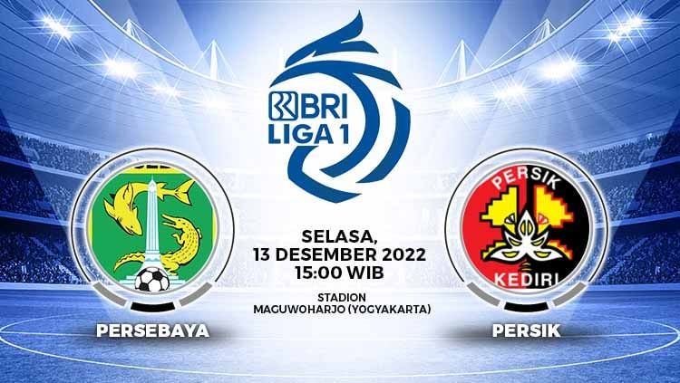 Prediksi pertandingan antara Persebaya Surabaya vs Persik Kediri (BRI Liga 1). Copyright: © Grafis: Yuhariyanto/INDOSPORT